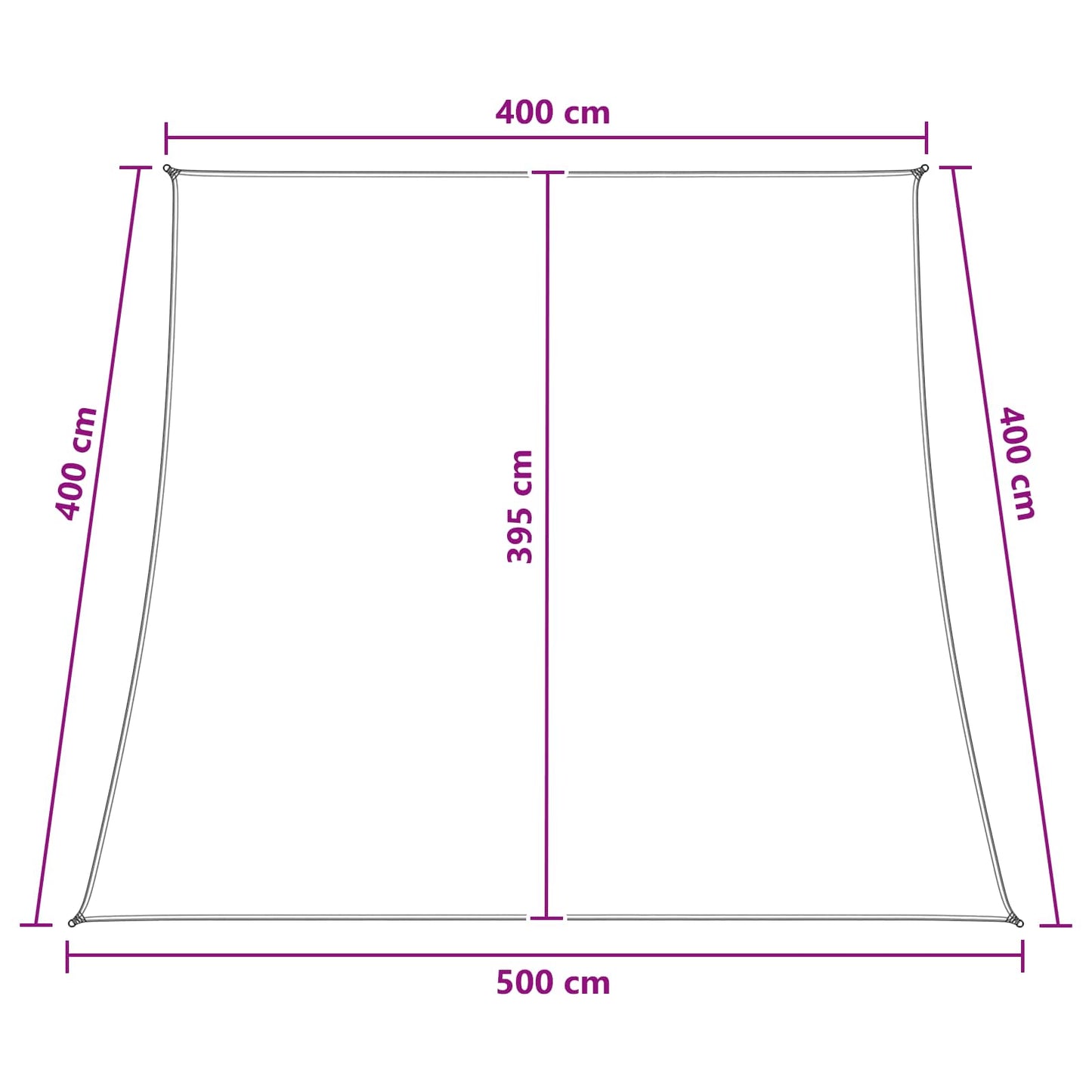 Zonneschaduwzeil Geel en Wit 4 / 5 x 4 m HDPE is nu te koop bij PeponiXL, paradijselijk wonen!