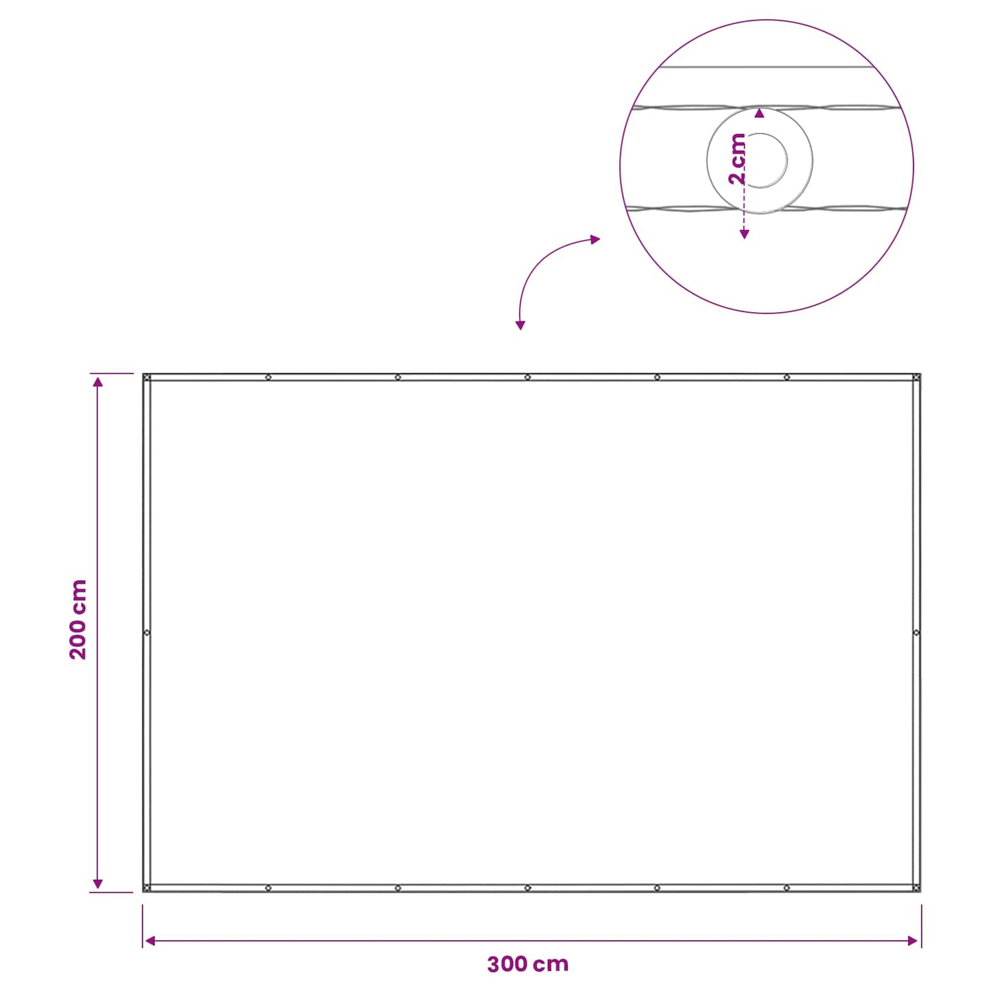 Balkon Privacy Scherm 200 x 300 cm Stof met PU-coating Beige is nu te koop bij PeponiXL, paradijselijk wonen!