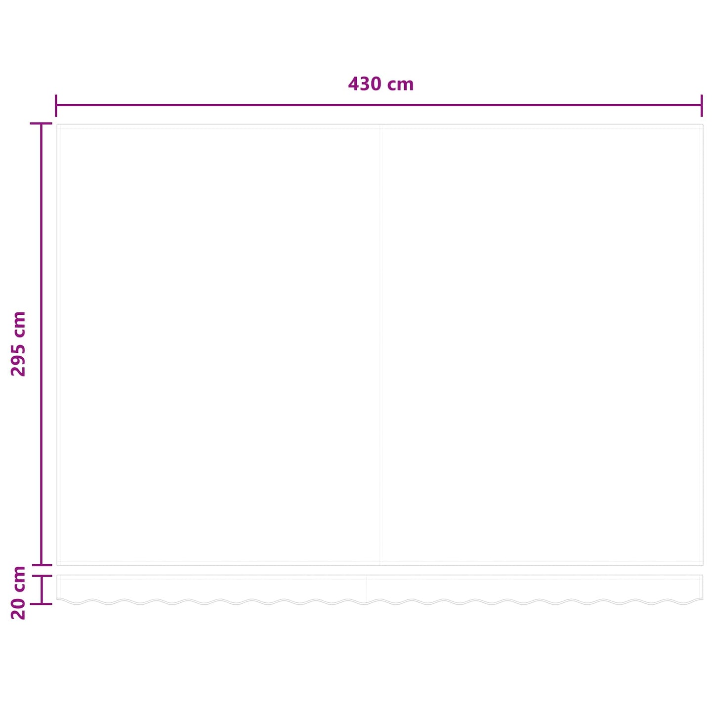 Uitschuifbare luifel Zand 450 × 300 cm