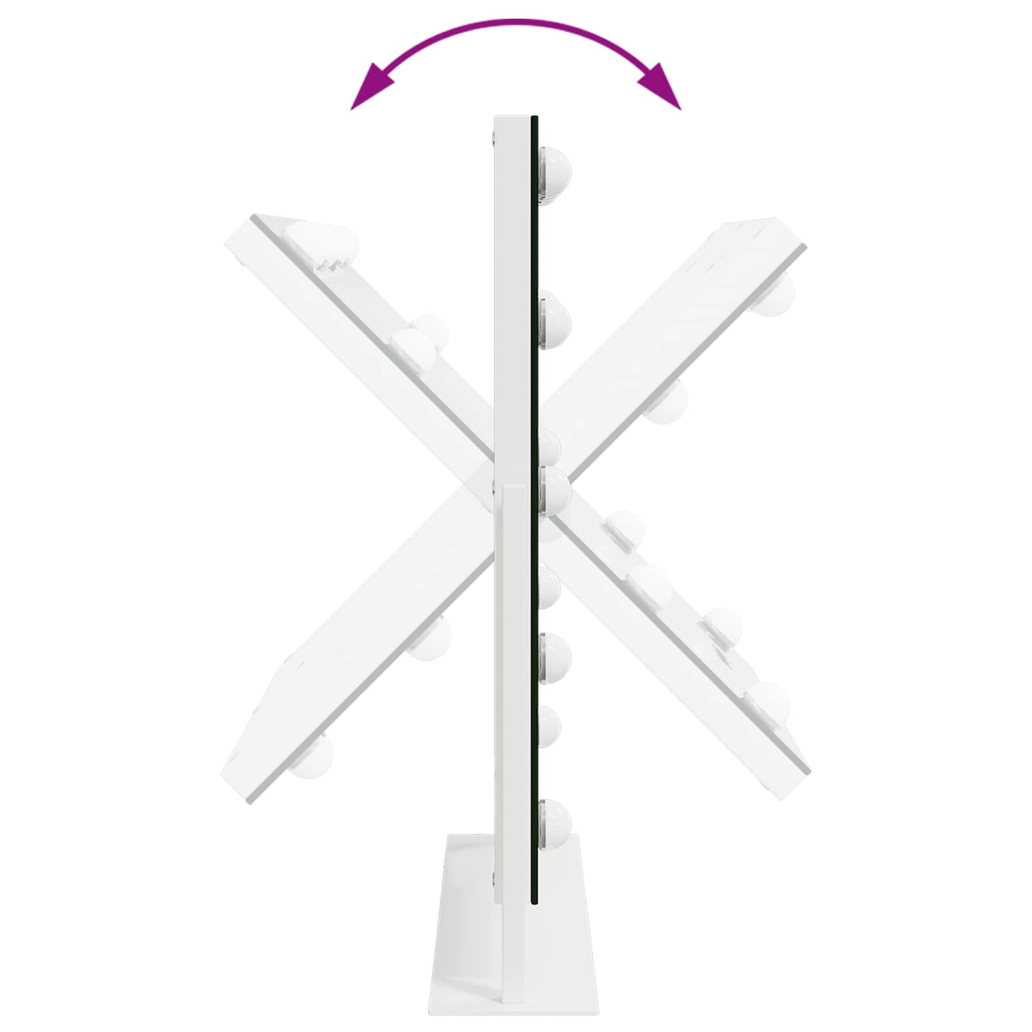 LED Make-up Spiegel Wit 44 x 10 x 53 cm Glas en Staal is nu te koop bij PeponiXL, paradijselijk wonen!