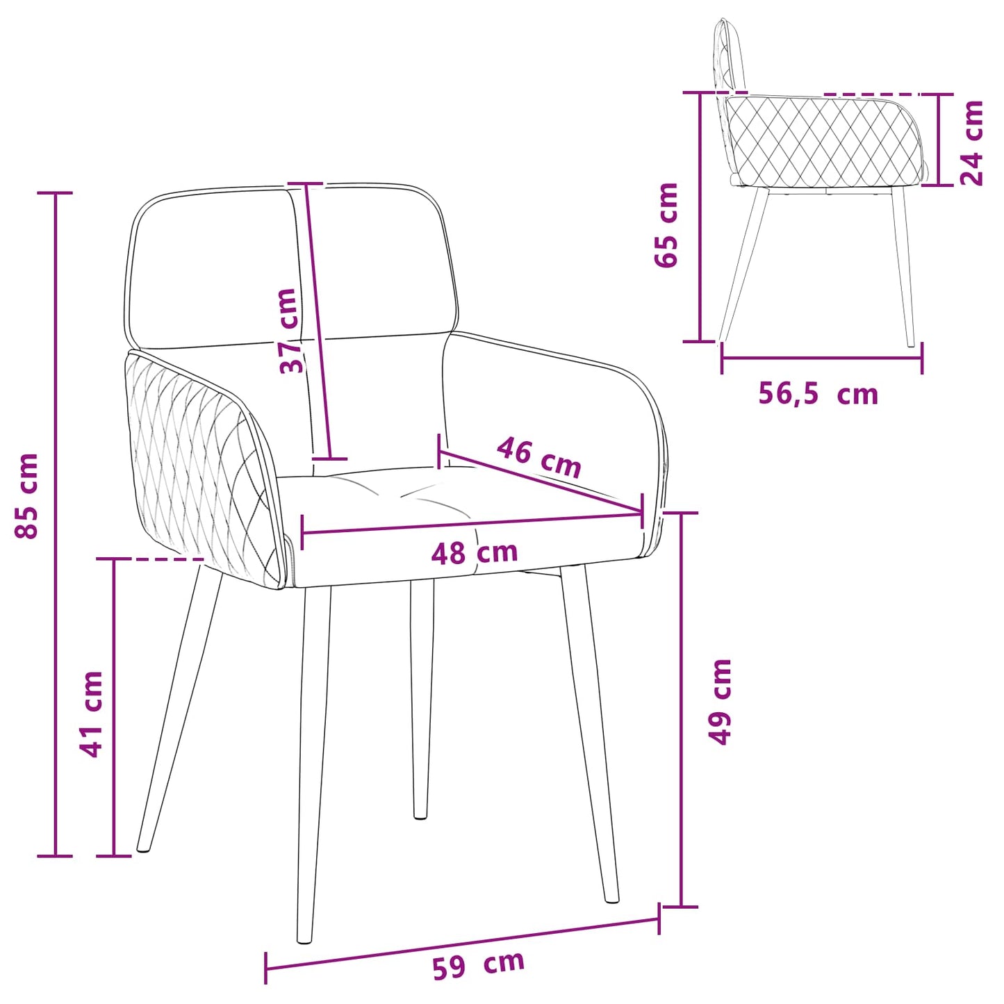 Eettafelstoelen 4 pcs Nep Suede Leer Donkergrijs is nu te koop bij PeponiXL, paradijselijk wonen!