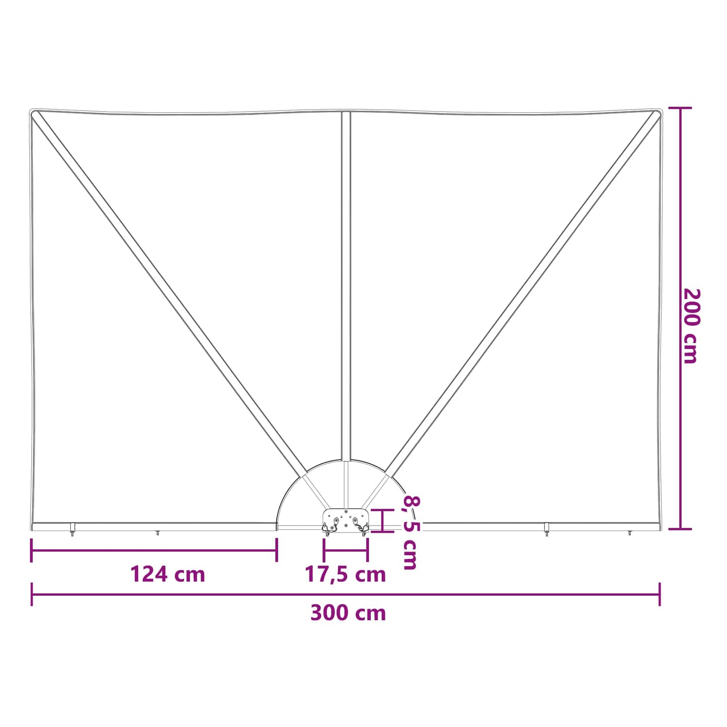 Balkon Privacy Scherm 200 x 300 cm Polyester Rechthoekig Bruin is nu te koop bij PeponiXL, paradijselijk wonen!