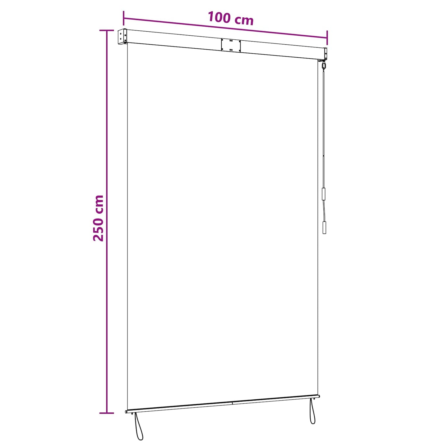 Rolgordijn Multikleur 100 x 250 cm Stof en Aluminium is nu te koop bij PeponiXL, paradijselijk wonen!