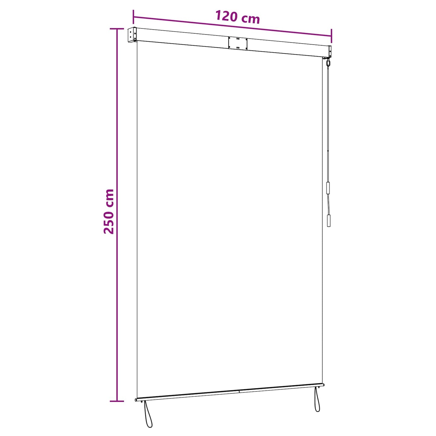 Rolgordijn Multikleur 120 x 250 cm Stof en Aluminium is nu te koop bij PeponiXL, paradijselijk wonen!