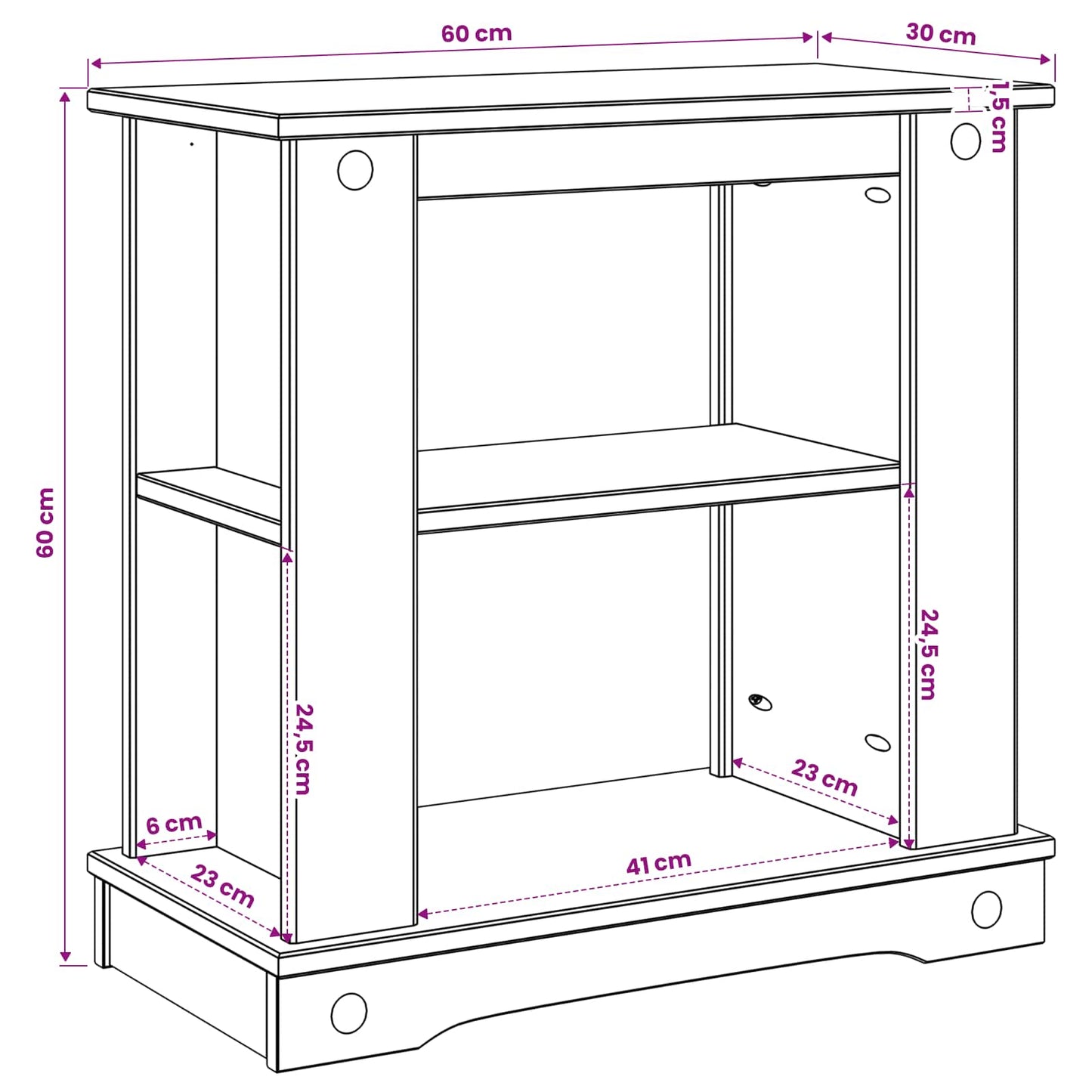 Aquarium Stand CORONA Bruin 60 x 30 x 60 cm 150 kg is nu te koop bij PeponiXL, paradijselijk wonen!