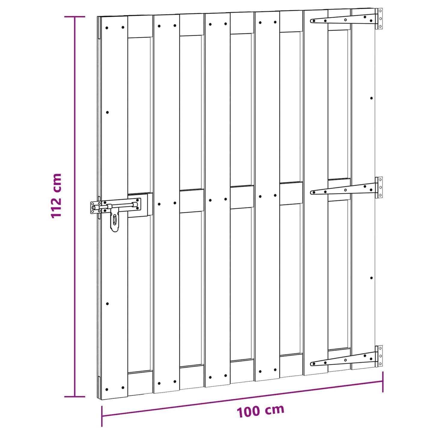 Tuinpoort 100 x 112 cm WPC en Aluminium Zwart is nu te koop bij PeponiXL, paradijselijk wonen!