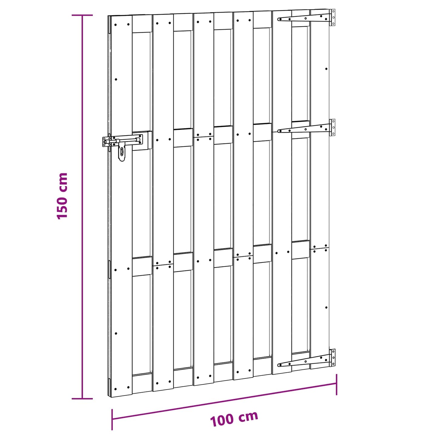 Tuinpoort 100 x 150 cm WPC en Aluminium Zwart is nu te koop bij PeponiXL, paradijselijk wonen!