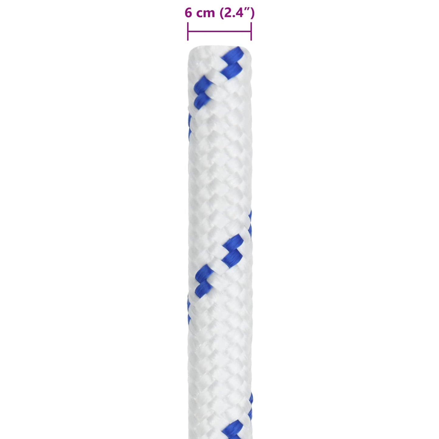 Boottouw 6 mm 5 m Wit en Blauw is nu te koop bij PeponiXL, paradijselijk wonen!