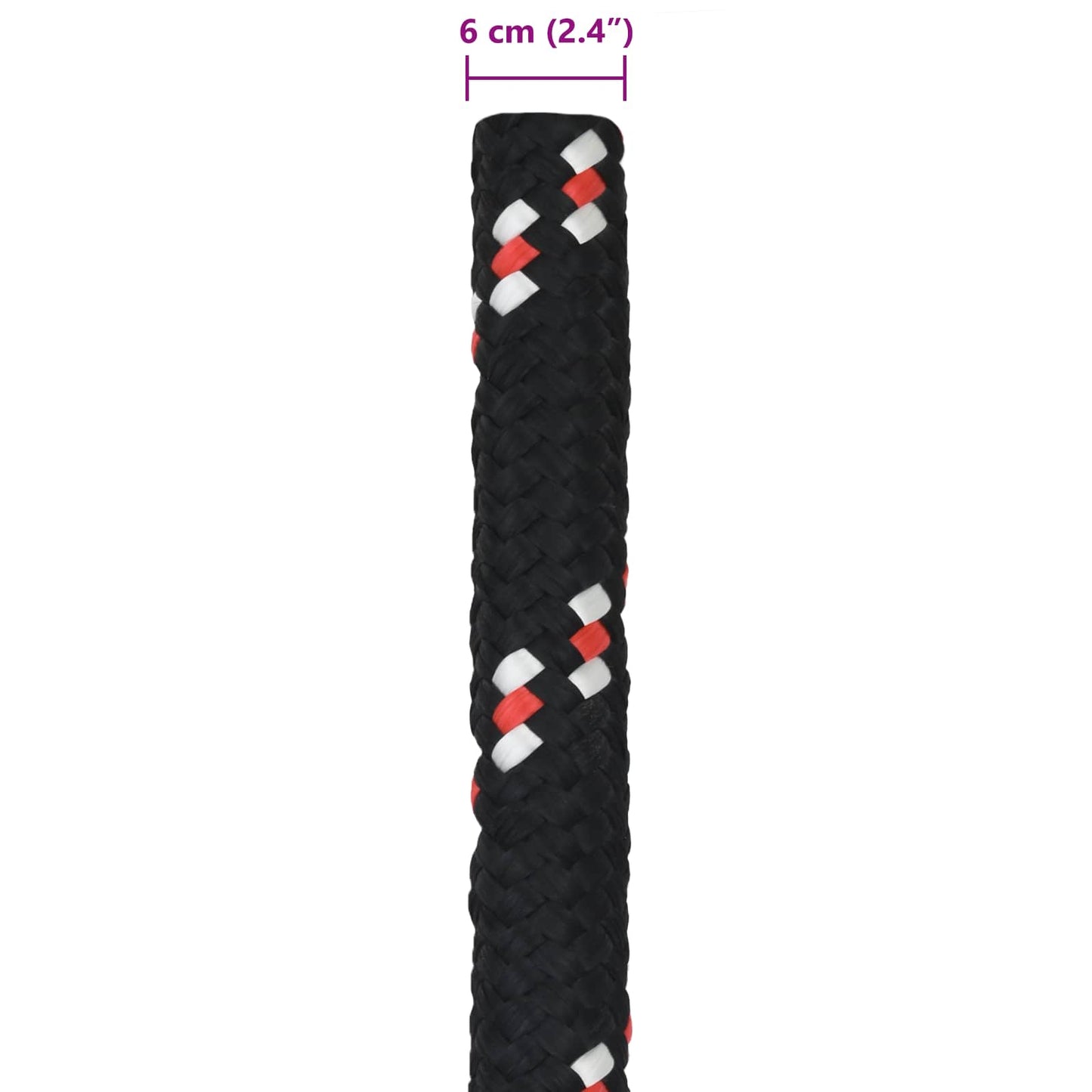 Boottouw 6 mm 5 m Zwart en Rood is nu te koop bij PeponiXL, paradijselijk wonen!