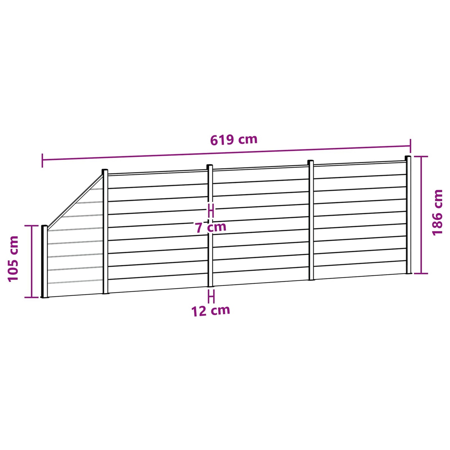 Hekpaneel 4 pcs WPC en Aluminium Bruin is nu te koop bij PeponiXL, paradijselijk wonen!