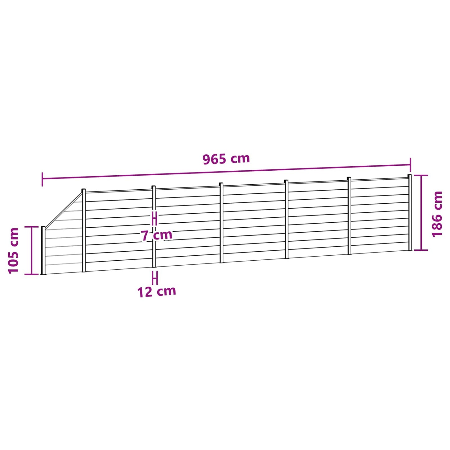 Hekpaneel 6 pcs WPC en Aluminium Bruin is nu te koop bij PeponiXL, paradijselijk wonen!