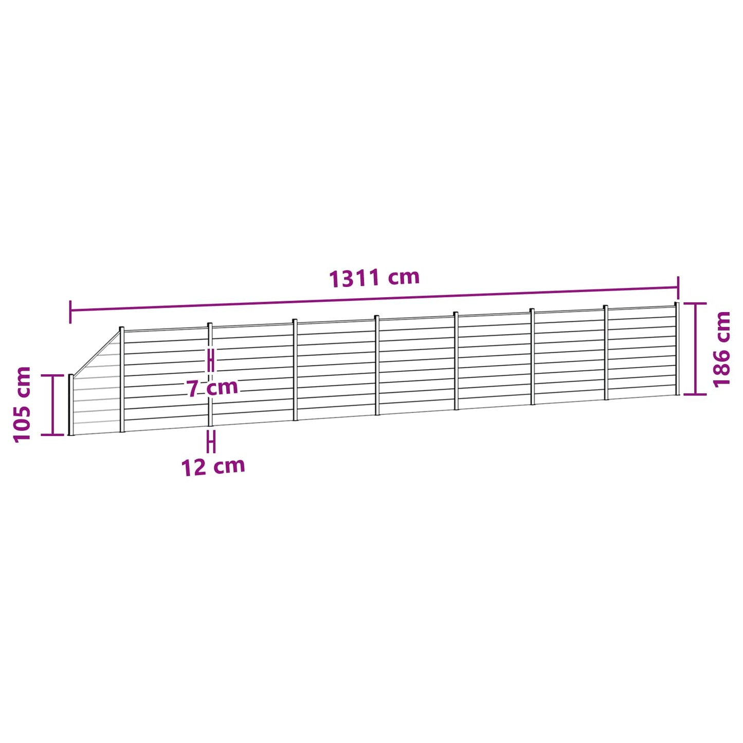 Hekpaneel 8 pcs WPC en Aluminium Bruin is nu te koop bij PeponiXL, paradijselijk wonen!