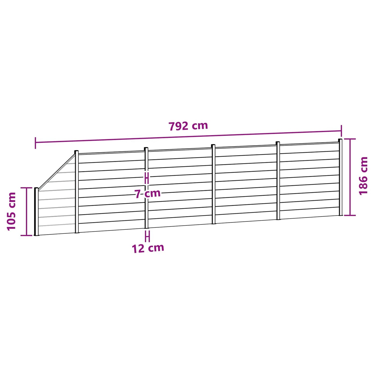 Hekpaneel 5 pcs WPC en Aluminium Grijs is nu te koop bij PeponiXL, paradijselijk wonen!