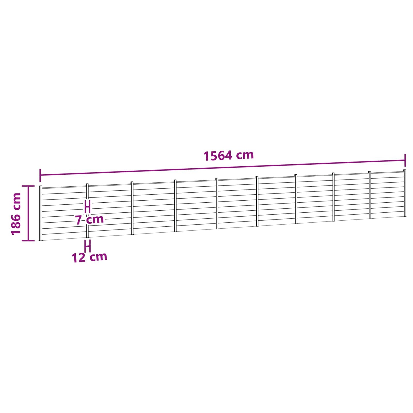 Hekpaneel 9 pcs WPC en Aluminium Zwart is nu te koop bij PeponiXL, paradijselijk wonen!