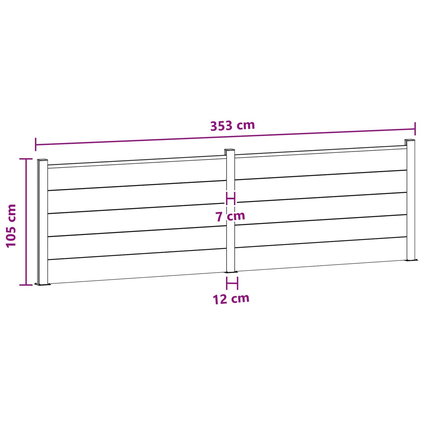 Hekpaneel 2 pcs WPC en Aluminium Grijs is nu te koop bij PeponiXL, paradijselijk wonen!