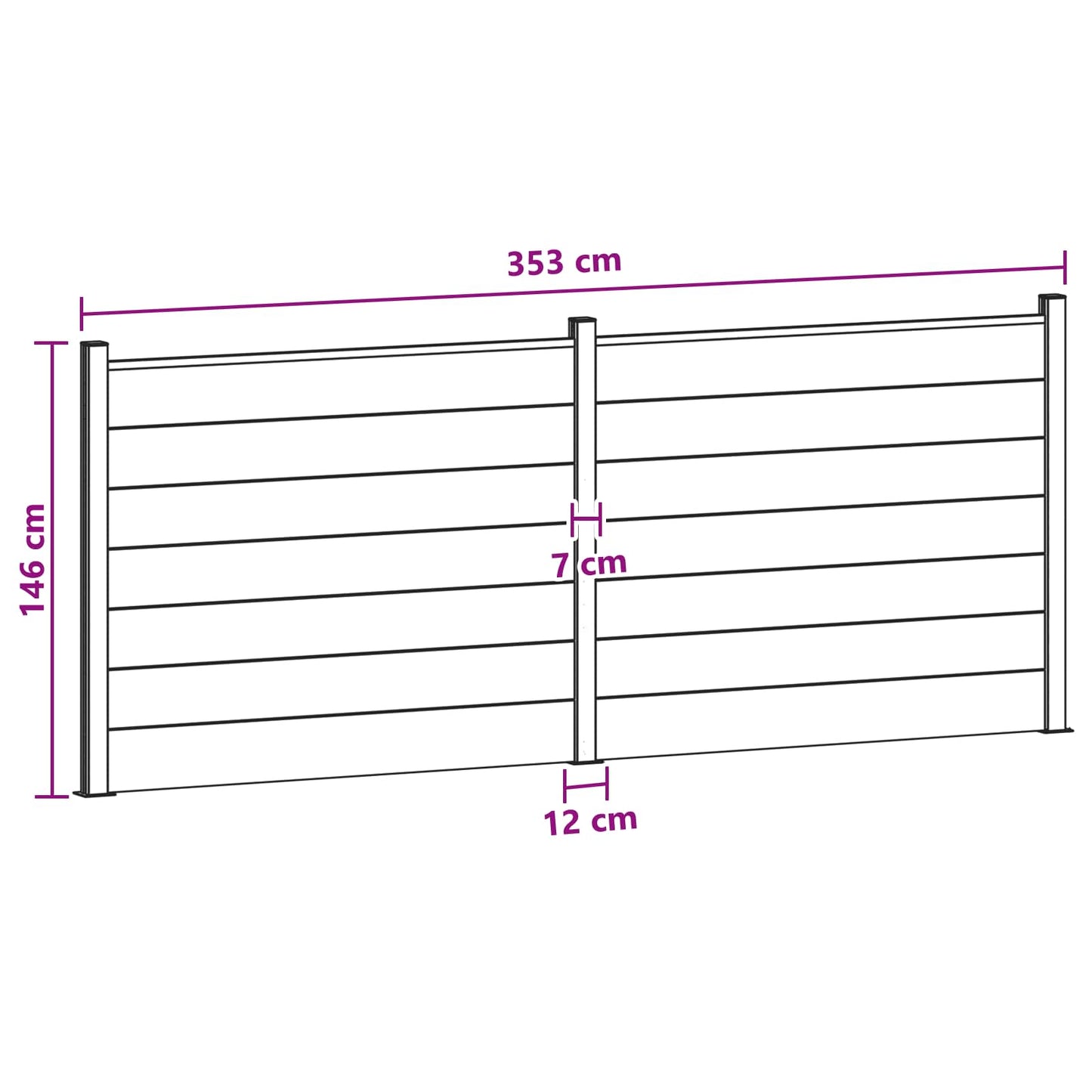 Hekpaneel 2 pcs WPC en Aluminium Bruin is nu te koop bij PeponiXL, paradijselijk wonen!