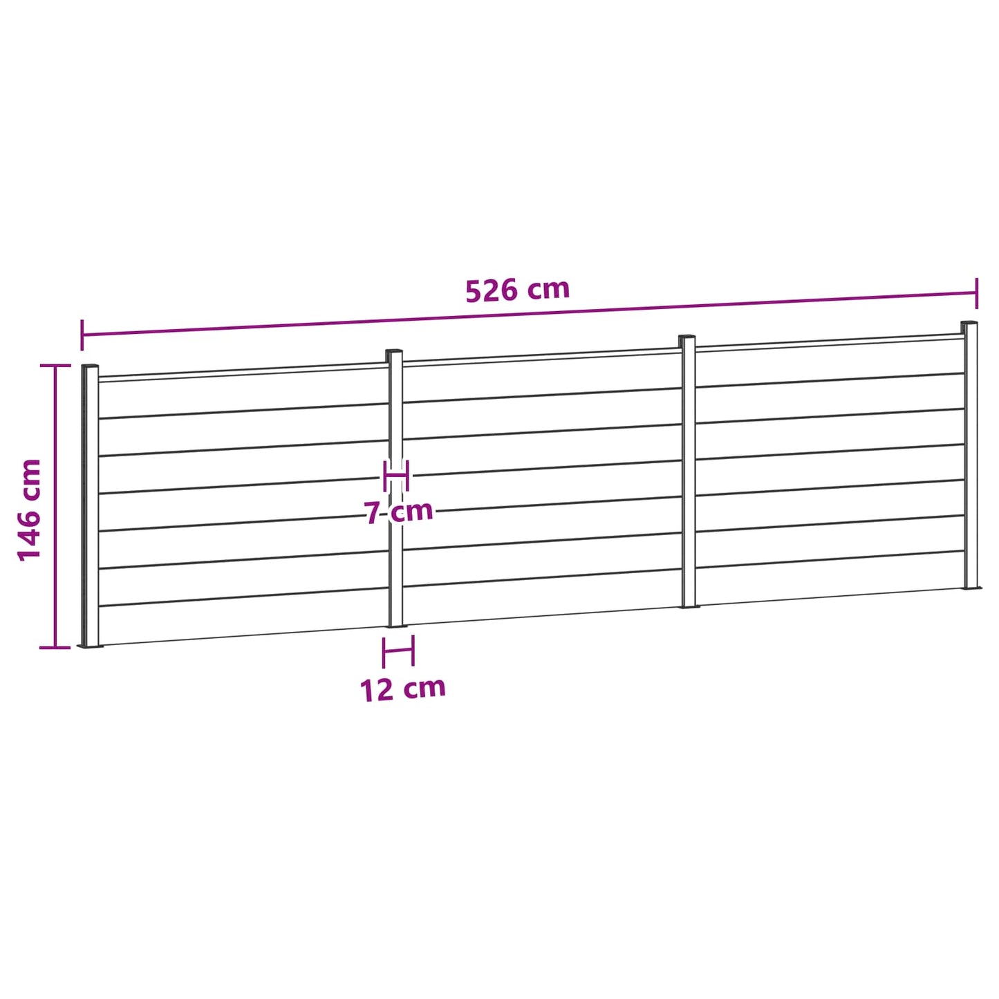 Hekpaneel 3 pcs WPC en Aluminium Bruin is nu te koop bij PeponiXL, paradijselijk wonen!