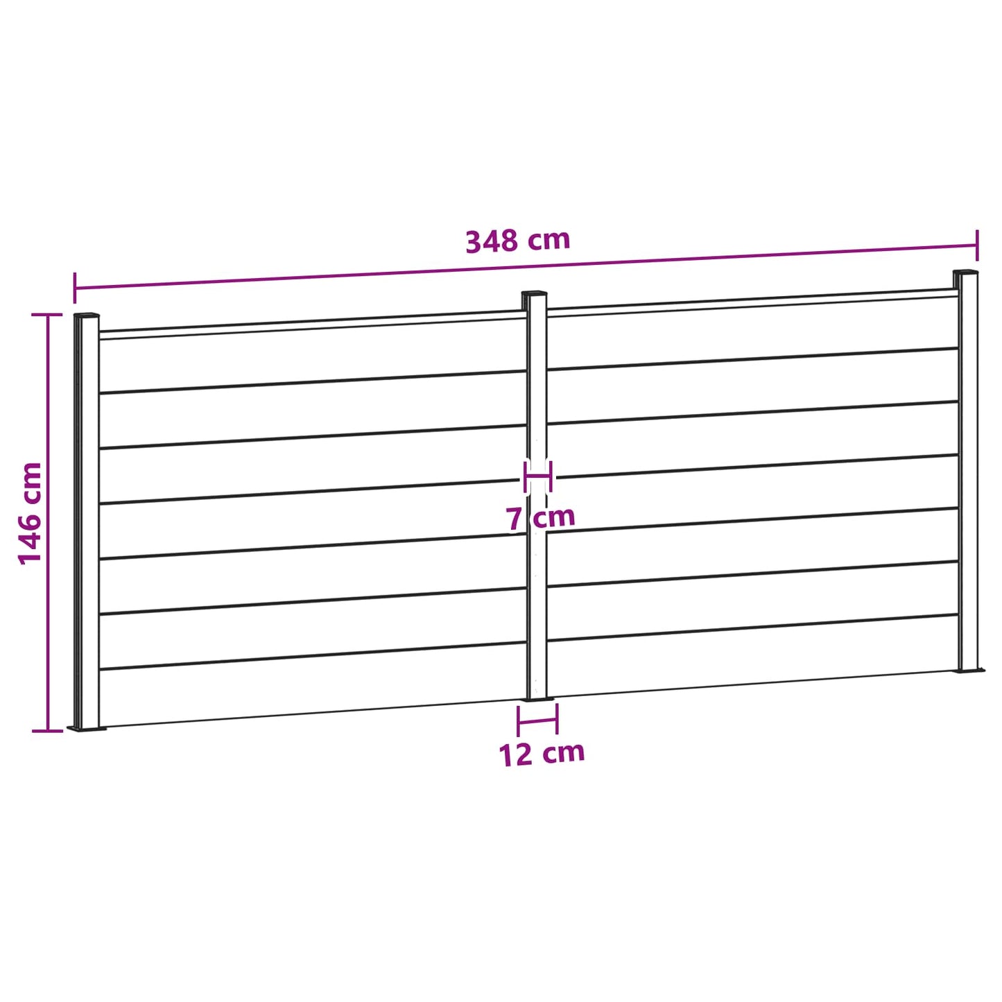 Hekpaneel 2 pcs WPC en Aluminium Grijs is nu te koop bij PeponiXL, paradijselijk wonen!