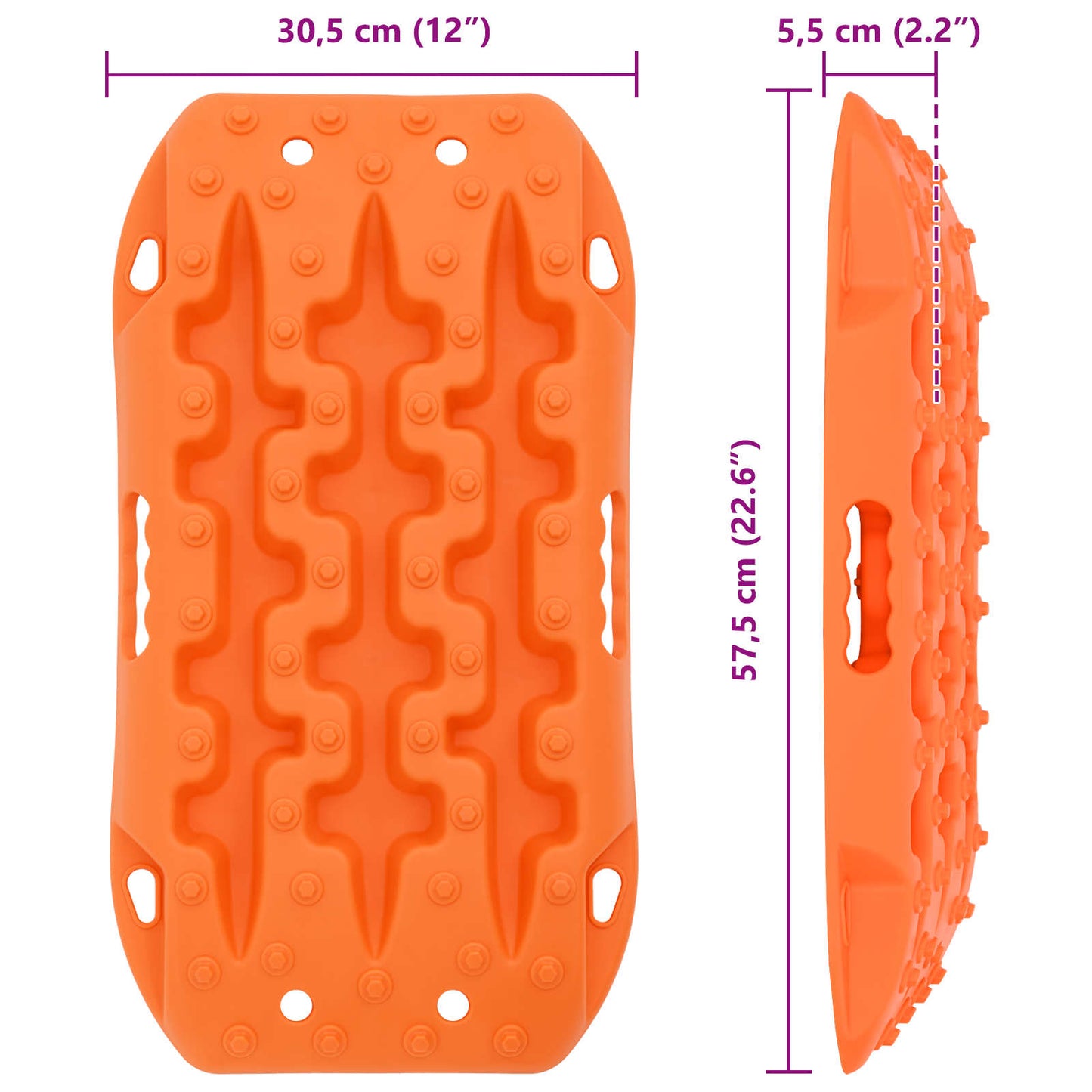 Gripplaat 2 pcs Oranje 57,5x30,5x5,5 cm Versterkt nylon is nu te koop bij PeponiXL, paradijselijk wonen!