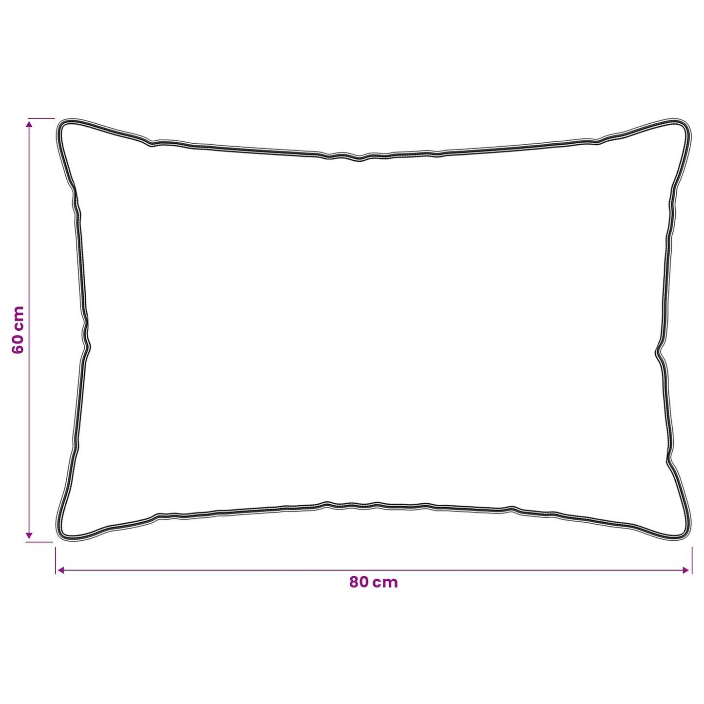 Hoofdkussen 2 pcs Wit 60 x 80 cm Bamboevezel