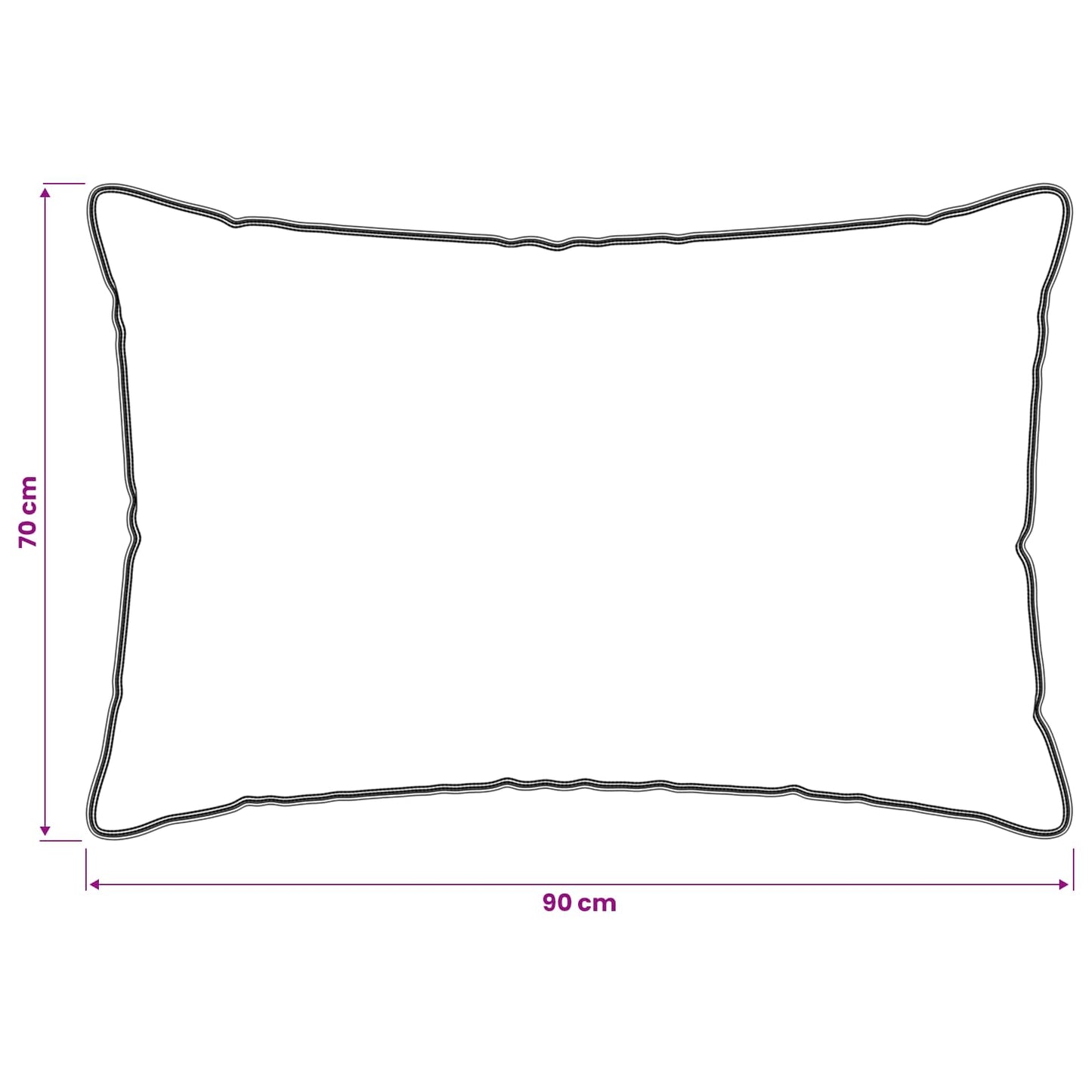 Hoofdkussen 2 pcs Wit 70 x 90 cm Bamboevezel