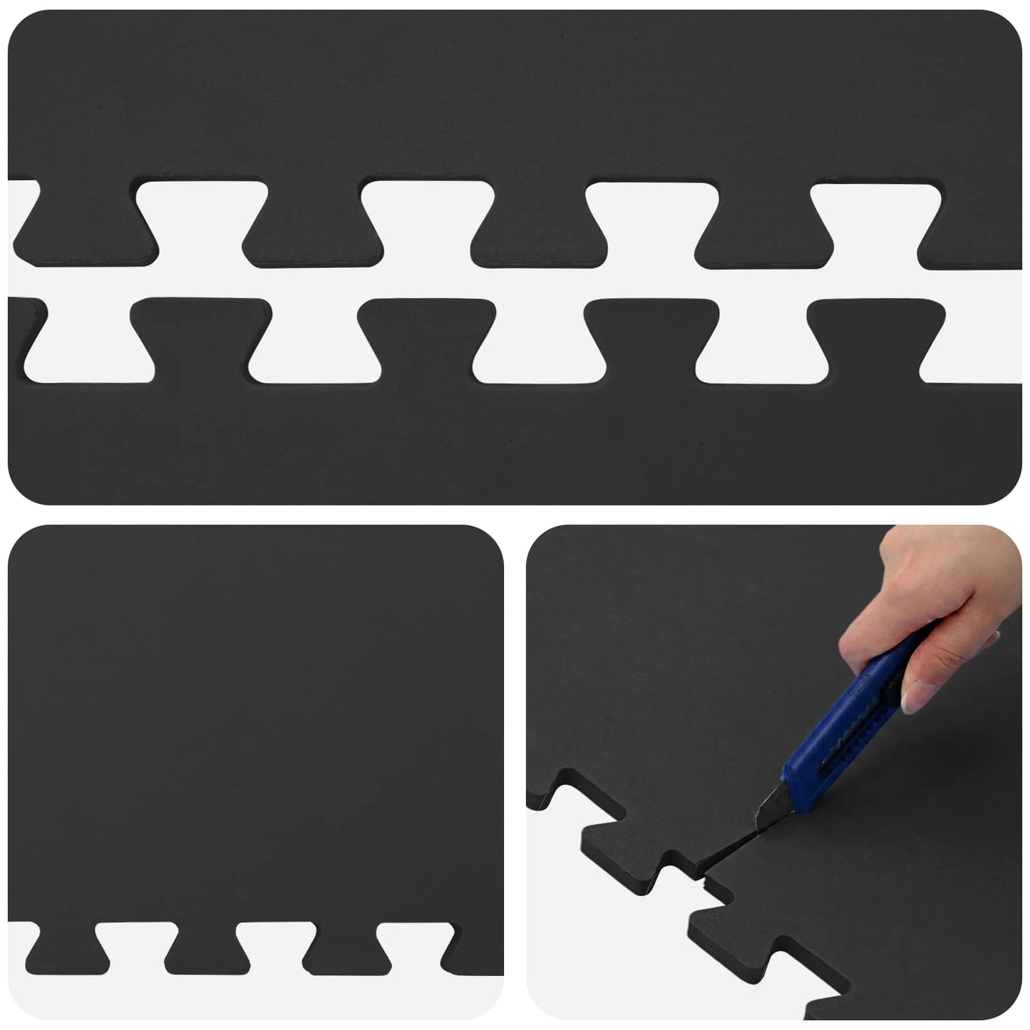 Zwembad Grondmat 50 pcs Zwart 18 m² EVA Schuim