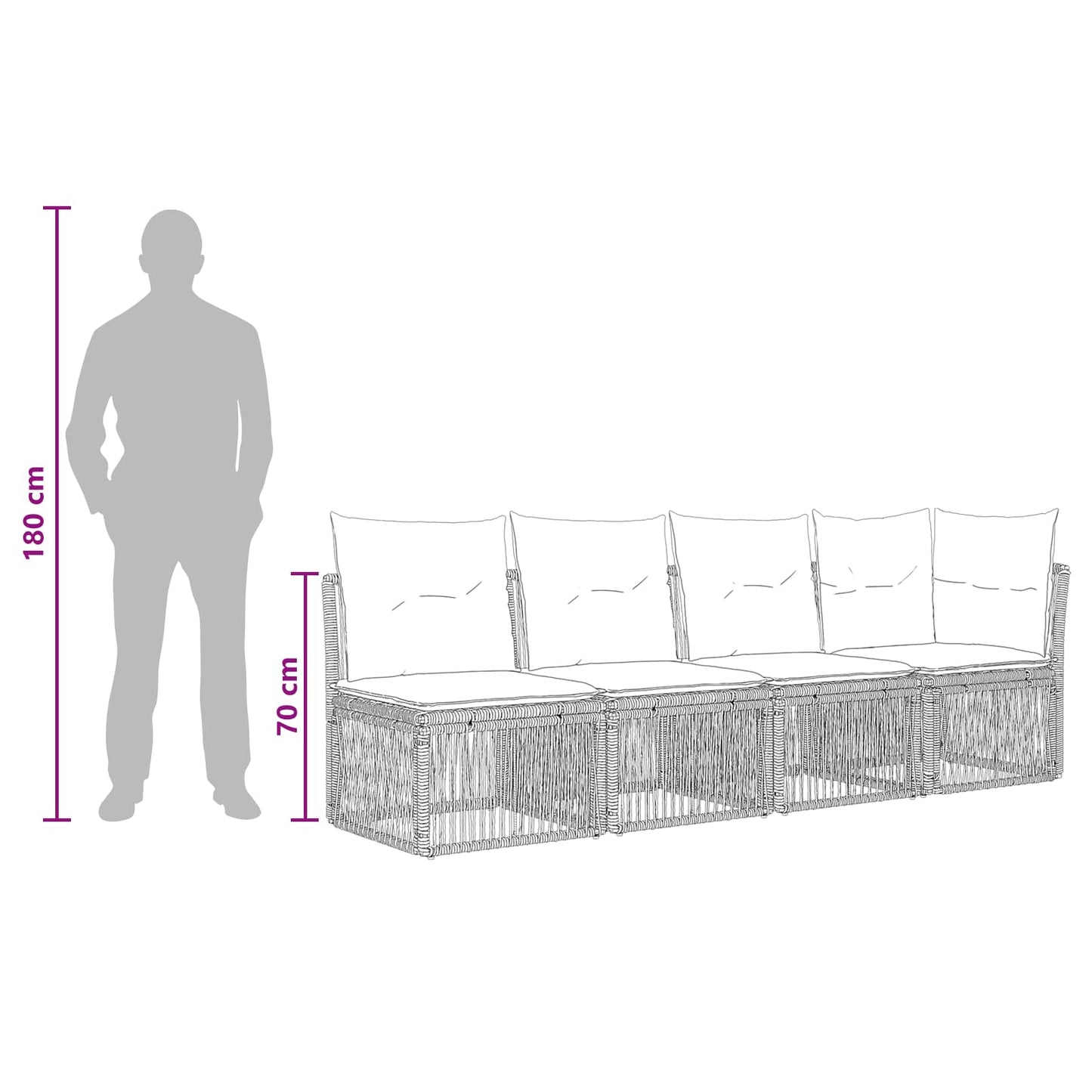 Tuinbankenset 9 pcs Zwart poly rattan is nu te koop bij PeponiXL, paradijselijk wonen!