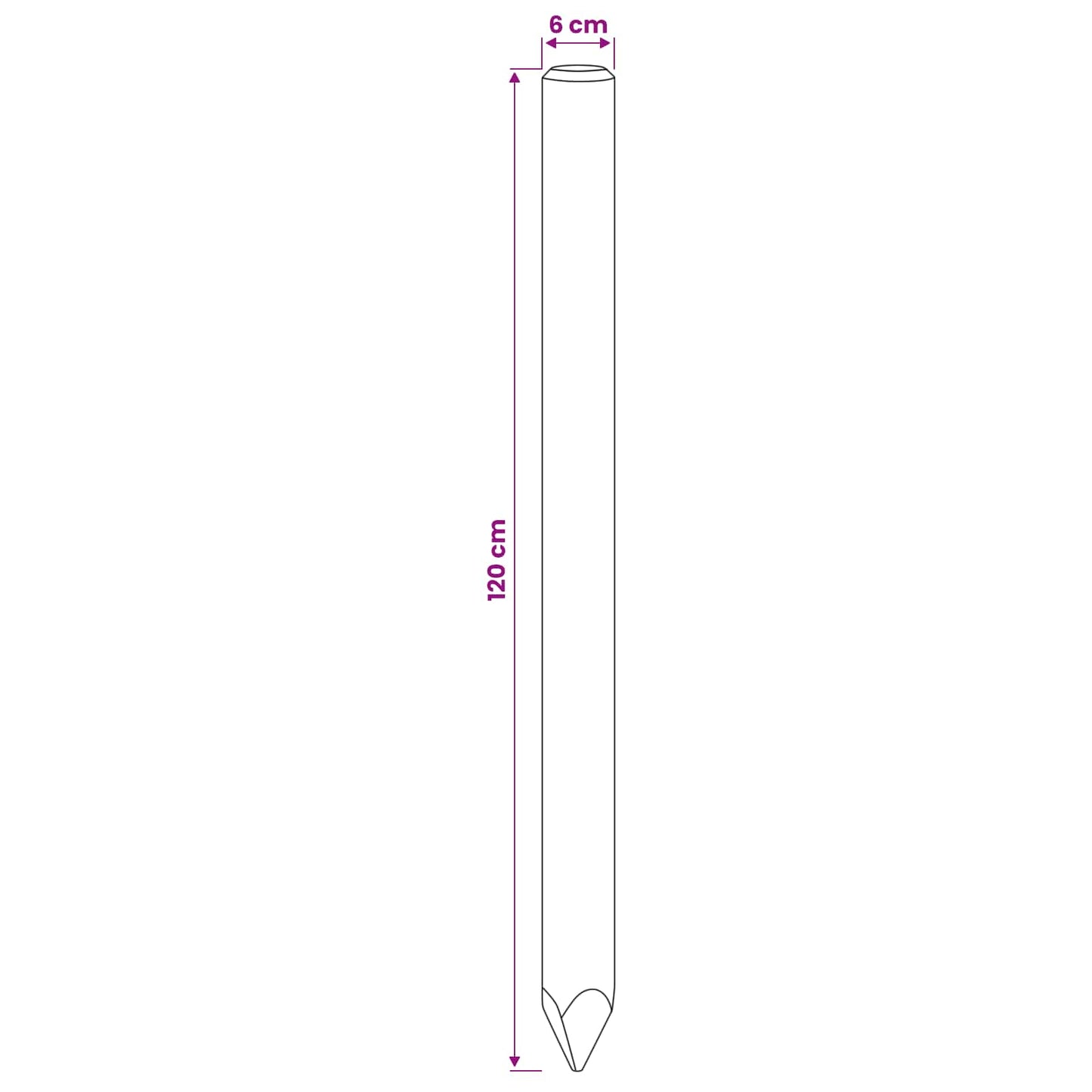 Hekpalen 10 st Groen 120 cm Massief grenenhout is nu te koop bij PeponiXL, paradijselijk wonen!