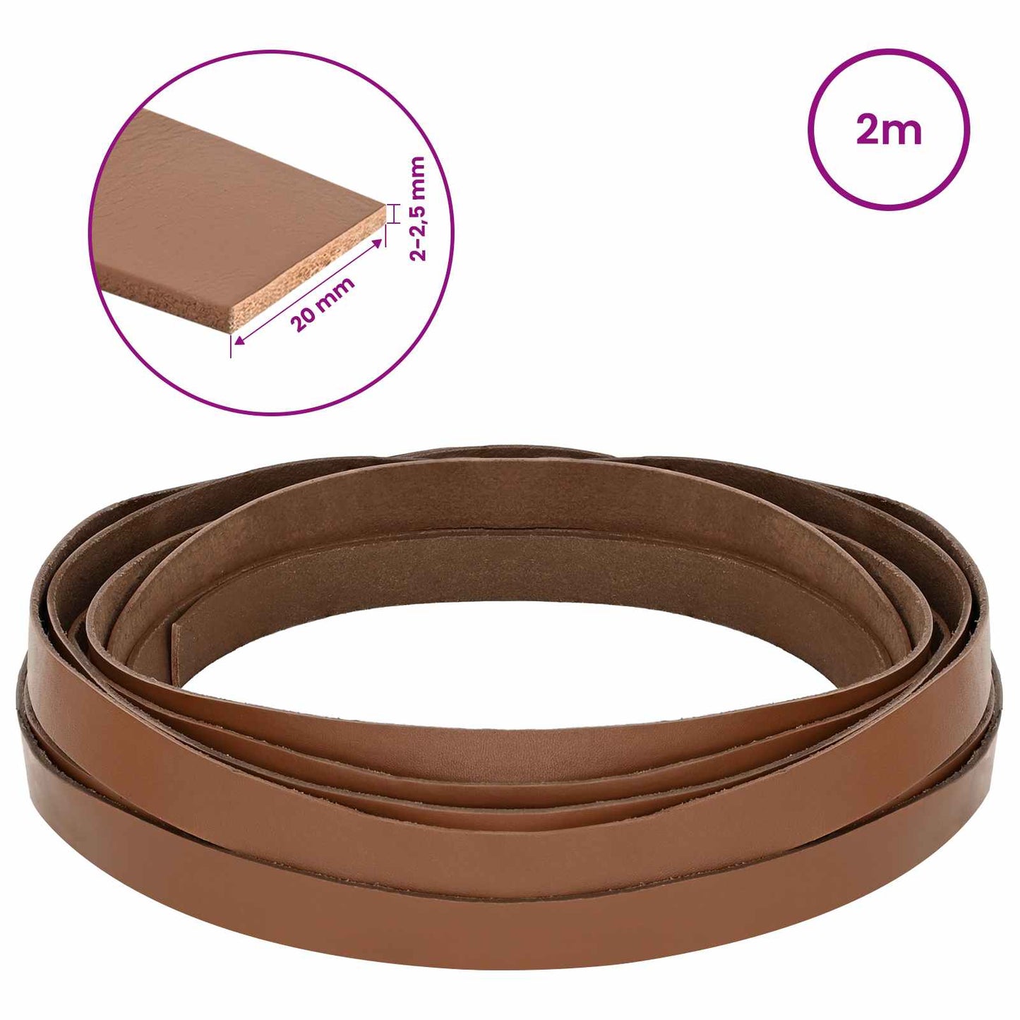 Leren Strap Bruin 200 x 2 cm Leer is nu te koop bij PeponiXL, paradijselijk wonen!