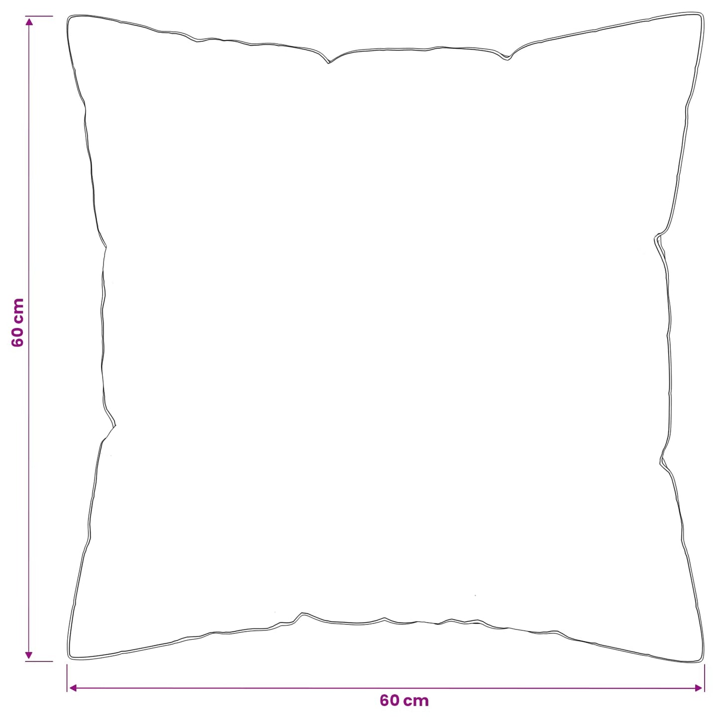 Hoofdkussen 2 pcs 60 x 60 cm Australisch Wol Wit