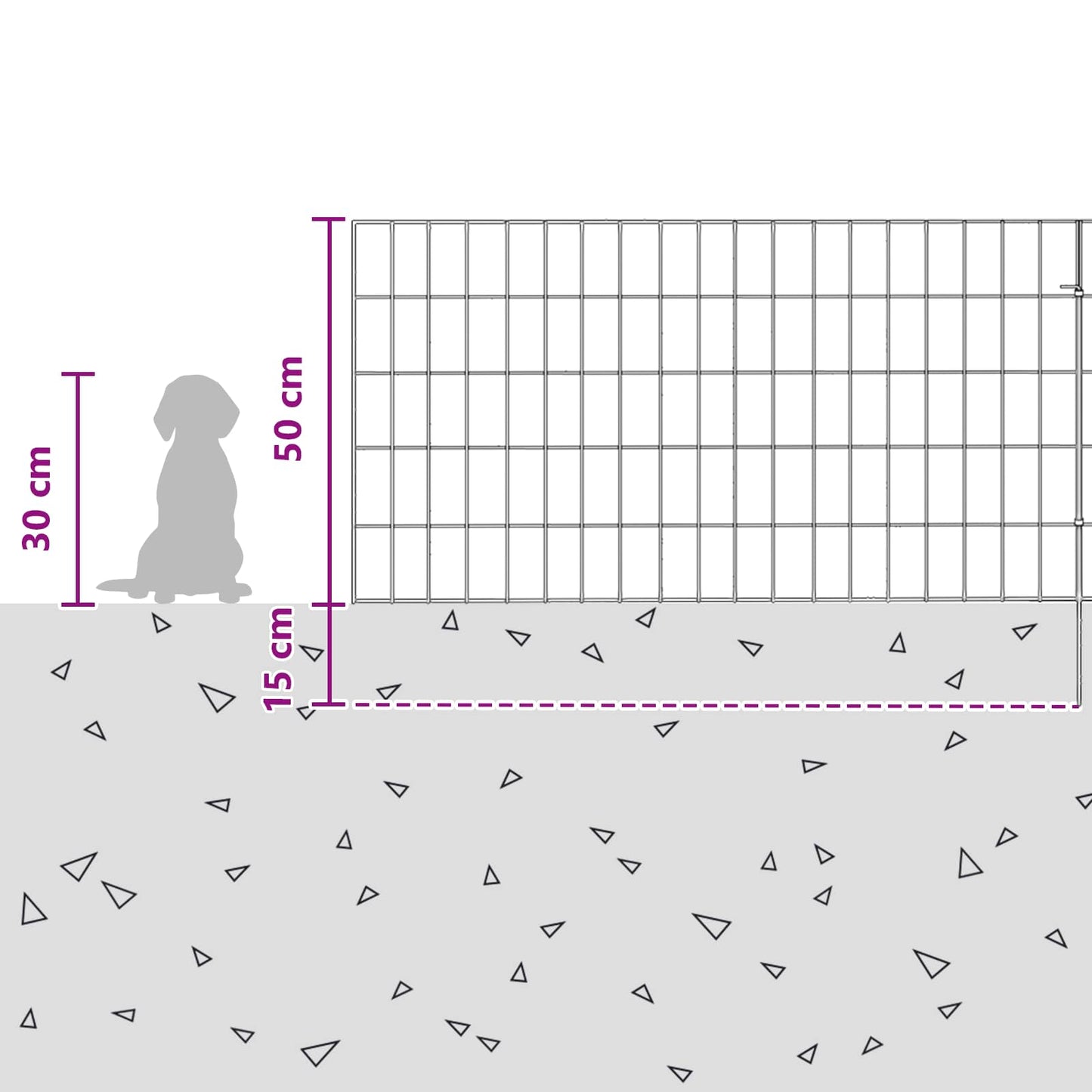 Tuin omheining met palen 12 pcs 95 x 50 cm Mesh Zilverkleurig is nu te koop bij PeponiXL, paradijselijk wonen!