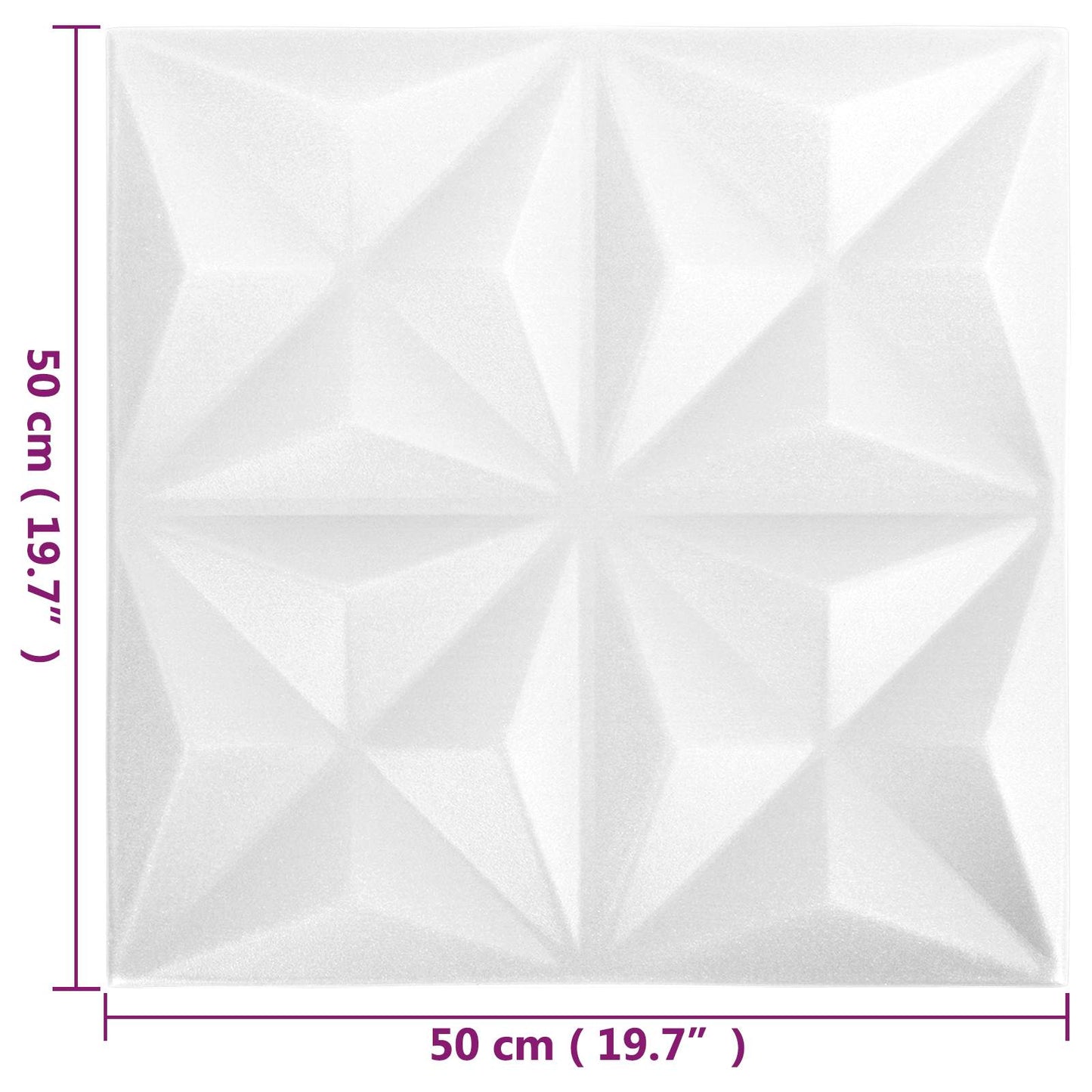 Wandpanelen 24 pcs Origami Wit 50 x 50 cm XPS Schuim is nu te koop bij PeponiXL, paradijselijk wonen!