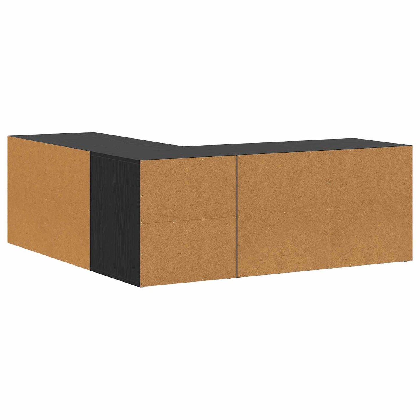 Hoekkast met lade Zwart eiken 200 x 40 x 45 cm Bewerkt hout