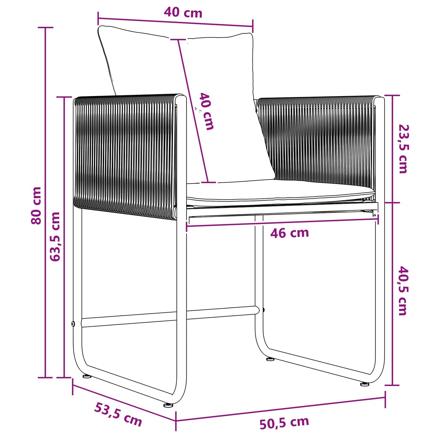 Tuin eettafelset 5 pcs Zwart en Anthraciet 80 x 80 x 73 cm is nu te koop bij PeponiXL, paradijselijk wonen!