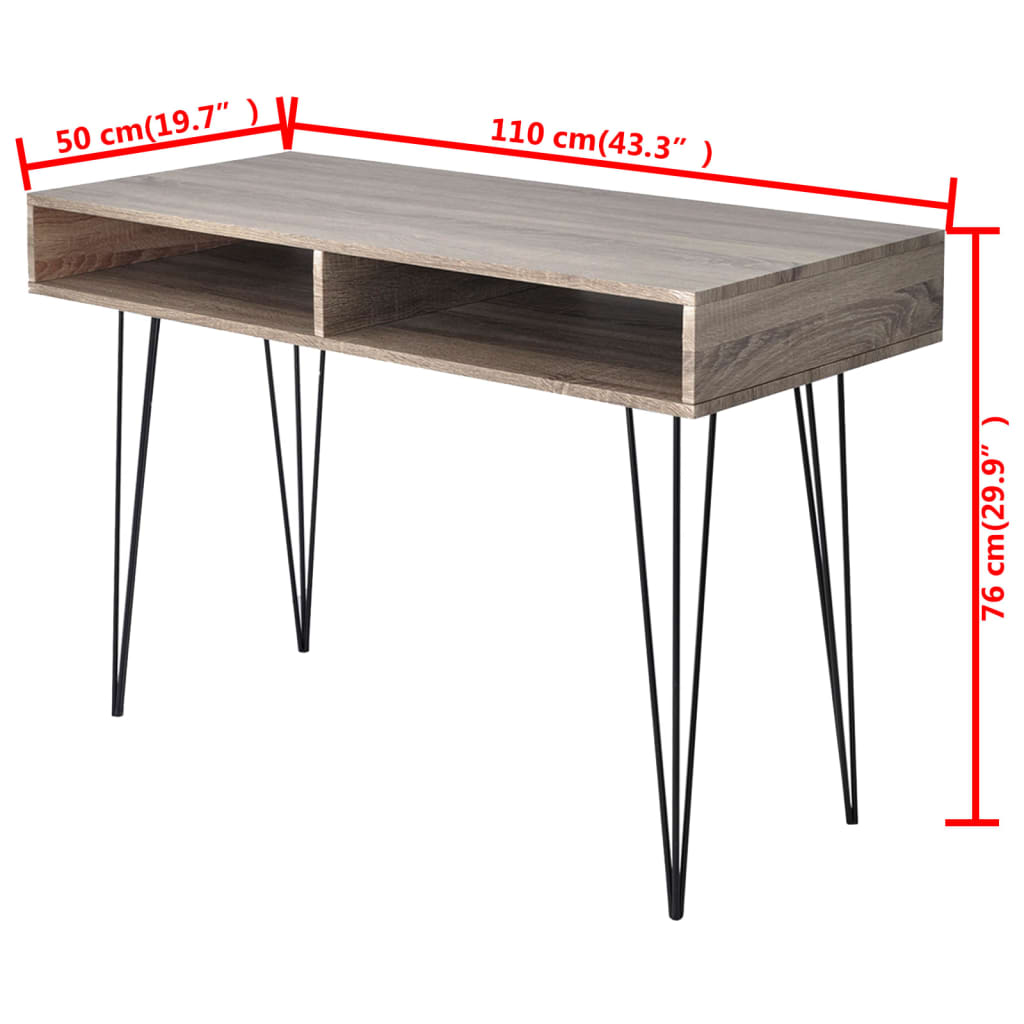 Bureau met 2 compartimenten grijs is nu te koop bij PeponiXL, paradijselijk wonen!