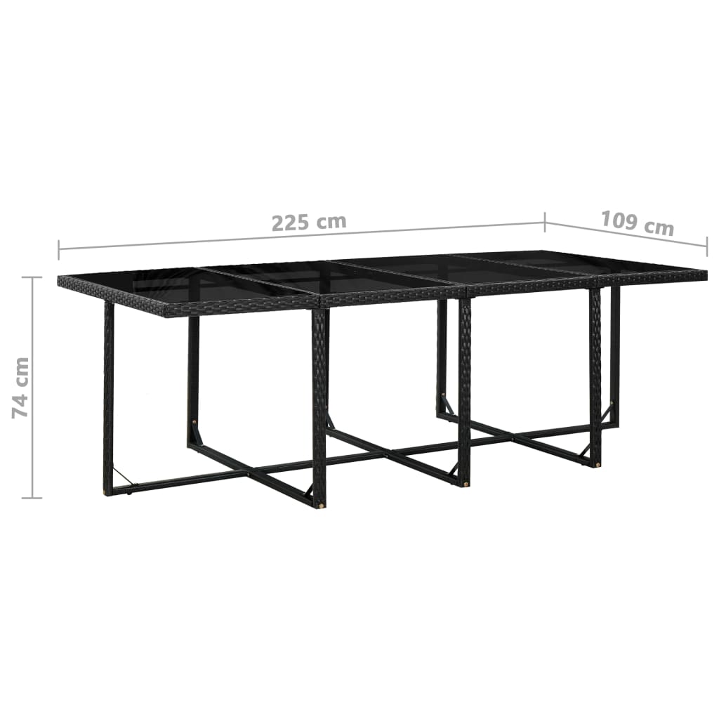 13-delige Tuinset met kussens poly rattan zwart is nu te koop bij PeponiXL, paradijselijk wonen!