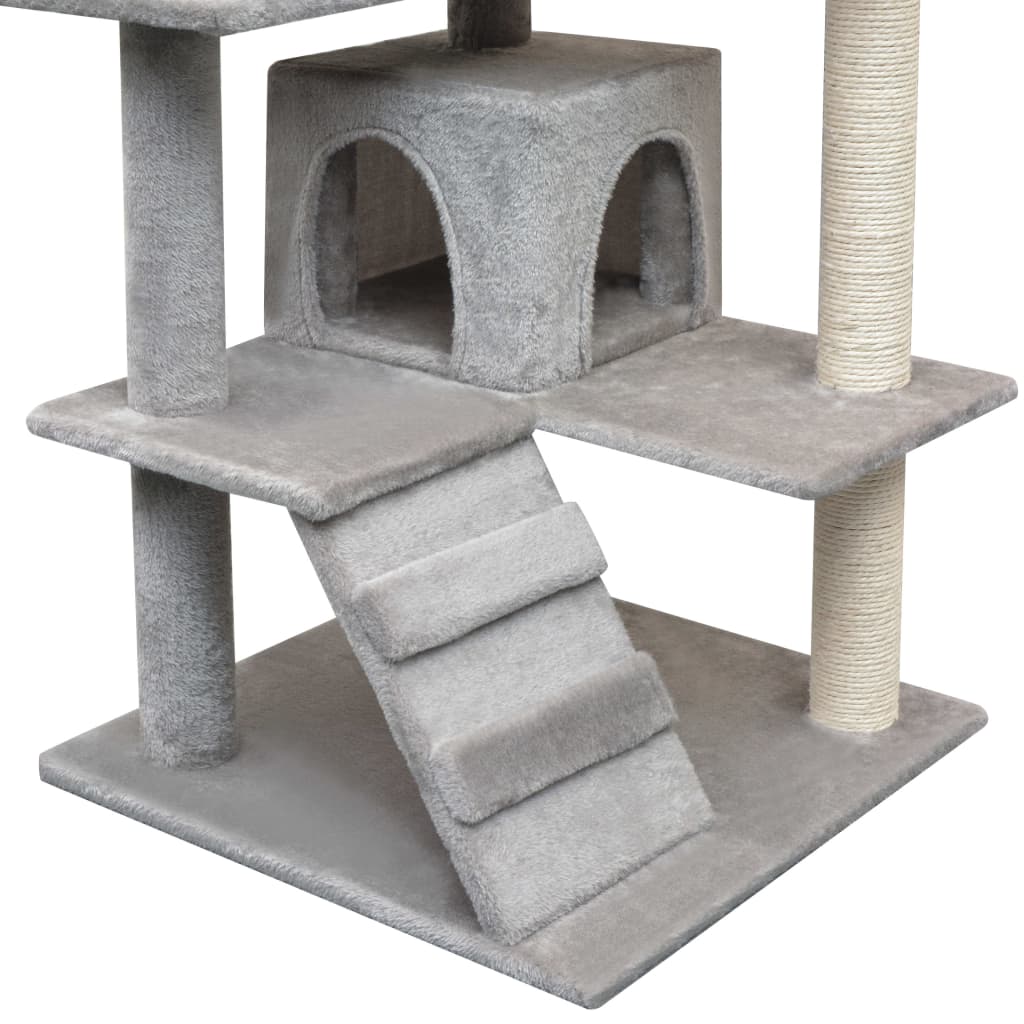 Kattenkrabpaal met sisal krabpalen 125 cm grijs is nu te koop bij PeponiXL, paradijselijk wonen!