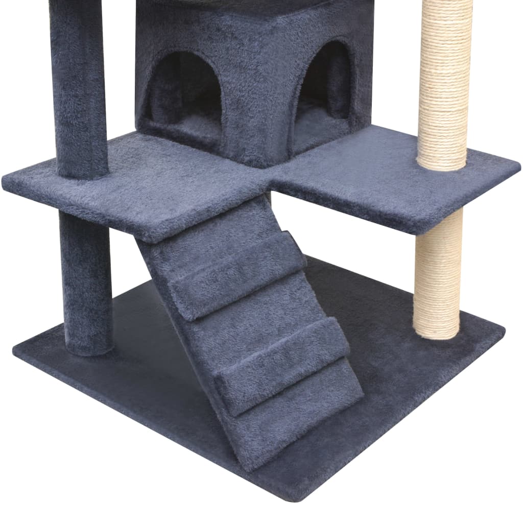 Kattenkrabpaal met sisal krabpalen 125 cm donkerblauw is nu te koop bij PeponiXL, paradijselijk wonen!