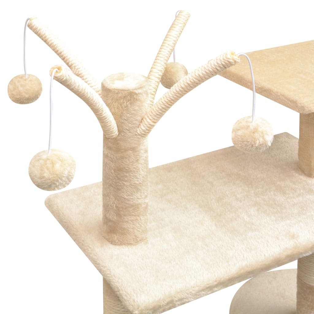 Kattenkrabpaal met sisal krabpalen 125 cm beige is nu te koop bij PeponiXL, paradijselijk wonen!
