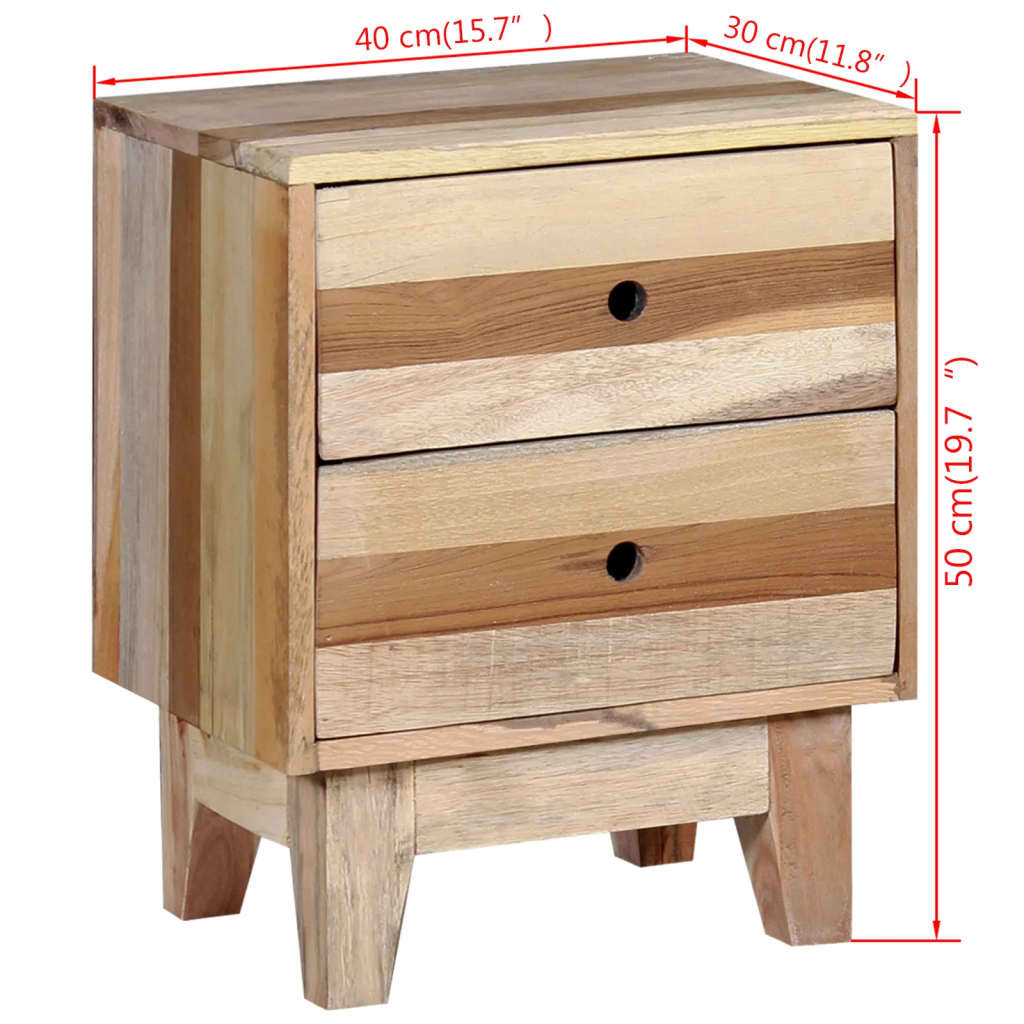 Nachtkastje massief gerecycled hout is nu te koop bij PeponiXL, paradijselijk wonen!