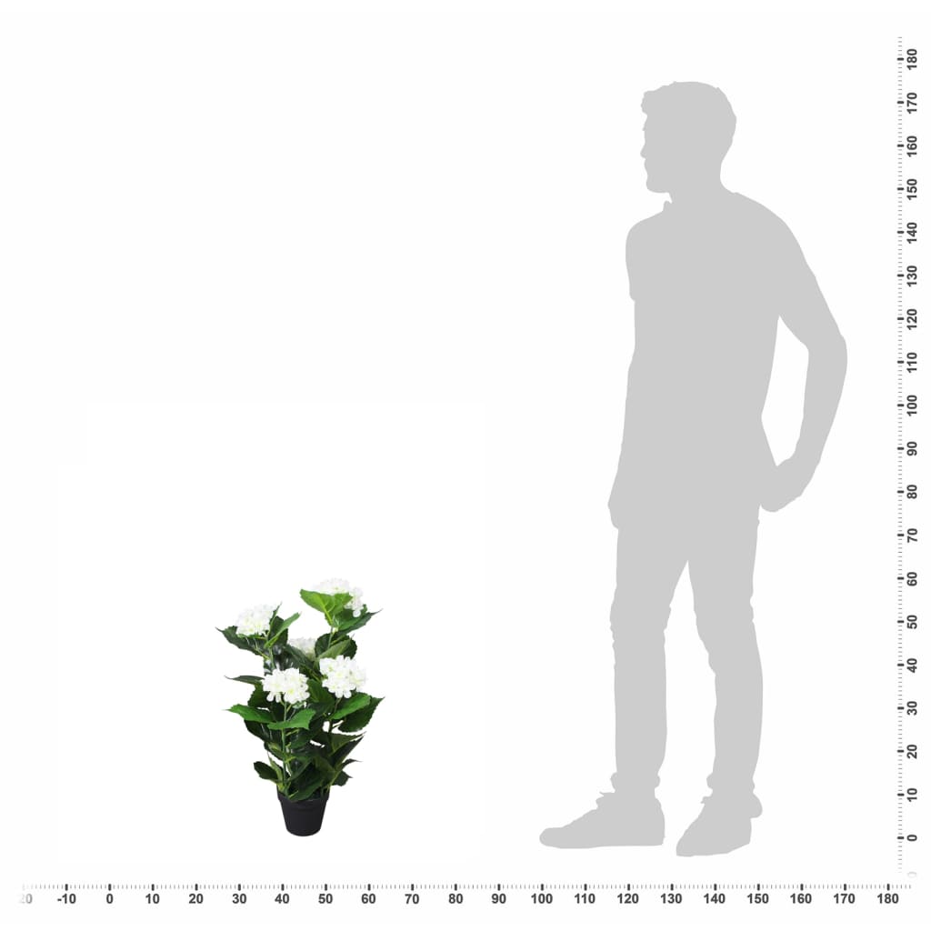 Kunst hortensia plant met pot 60 cm wit is nu te koop bij PeponiXL, paradijselijk wonen!