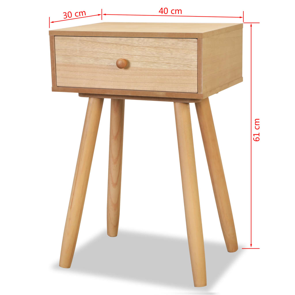 Nachtkastjes 2 st 40x30x61 cm massief grenenhout bruin is nu te koop bij PeponiXL, paradijselijk wonen!