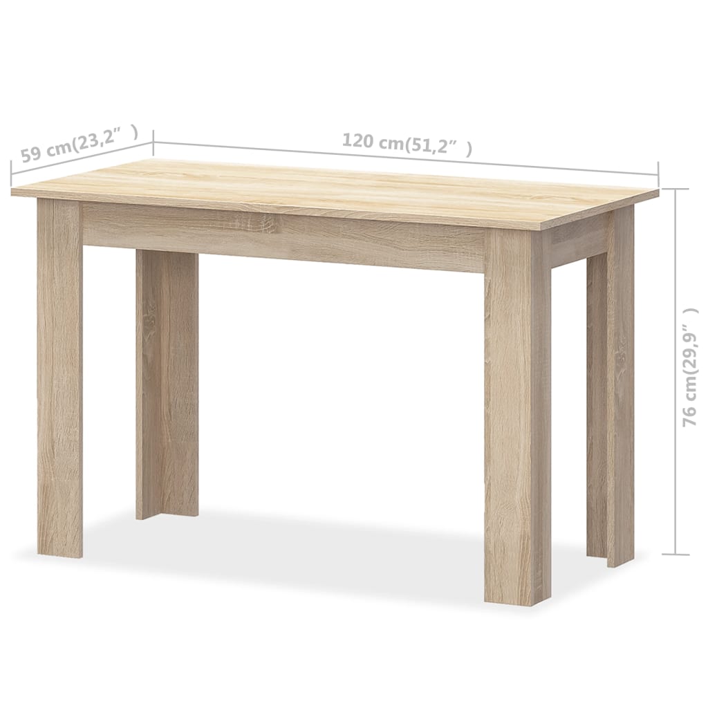 Eettafel en banken 3 st bewerkt hout eikenkleurig is nu te koop bij PeponiXL, paradijselijk wonen!