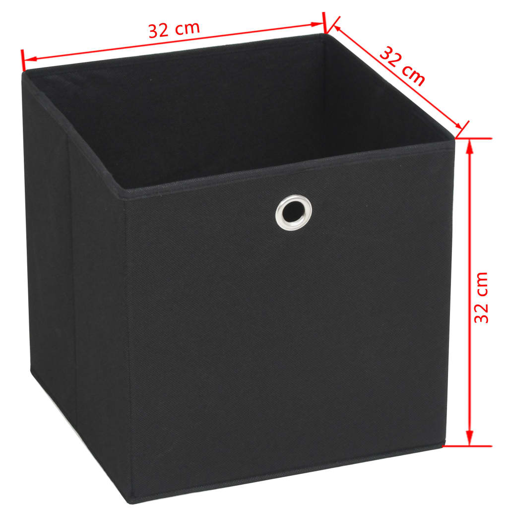 Opbergboxen 10 st 32x32x32 cm nonwoven stof zwart is nu te koop bij PeponiXL, paradijselijk wonen!