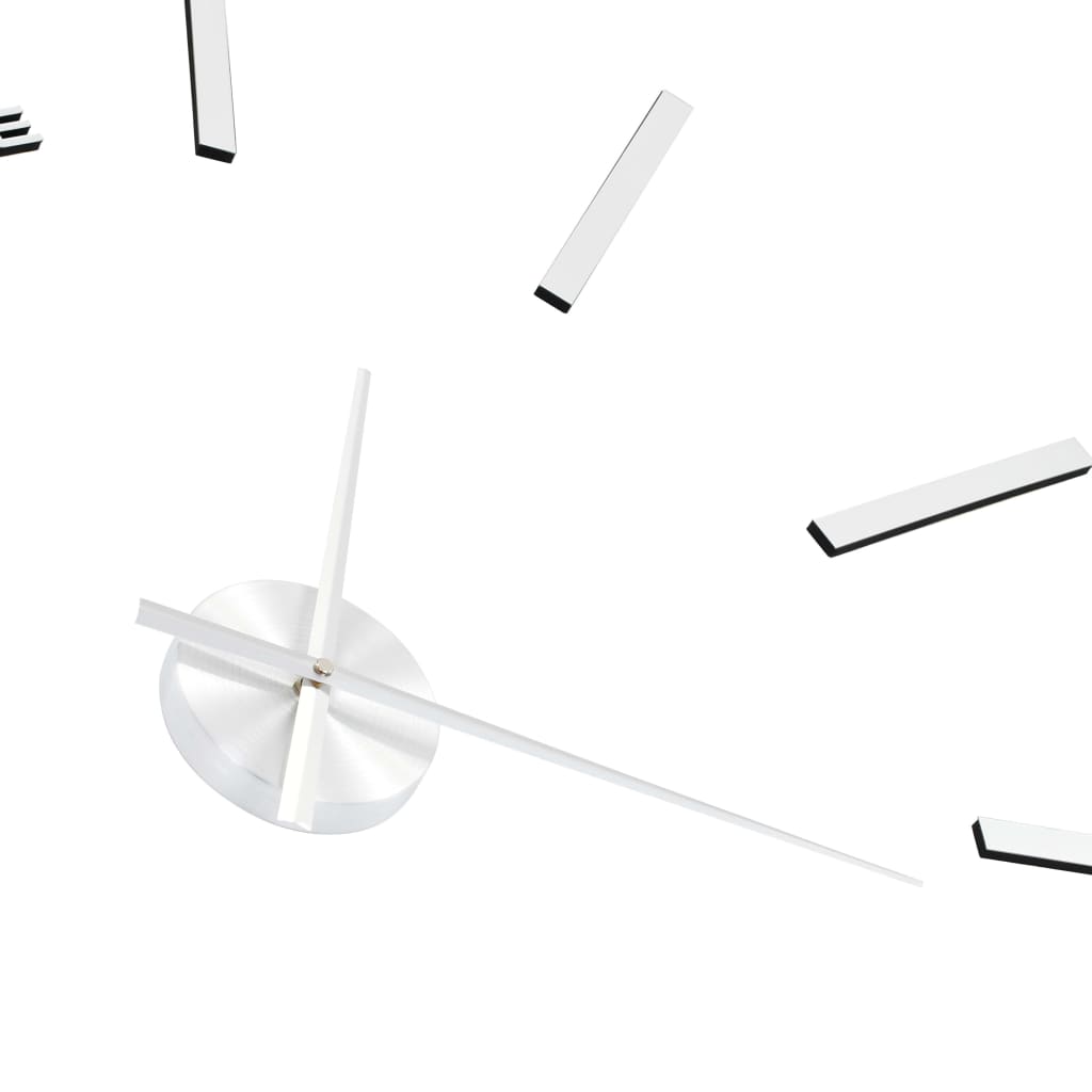 3D-wandklok 100 cm XXL modern zilverkleurig is nu te koop bij PeponiXL, paradijselijk wonen!