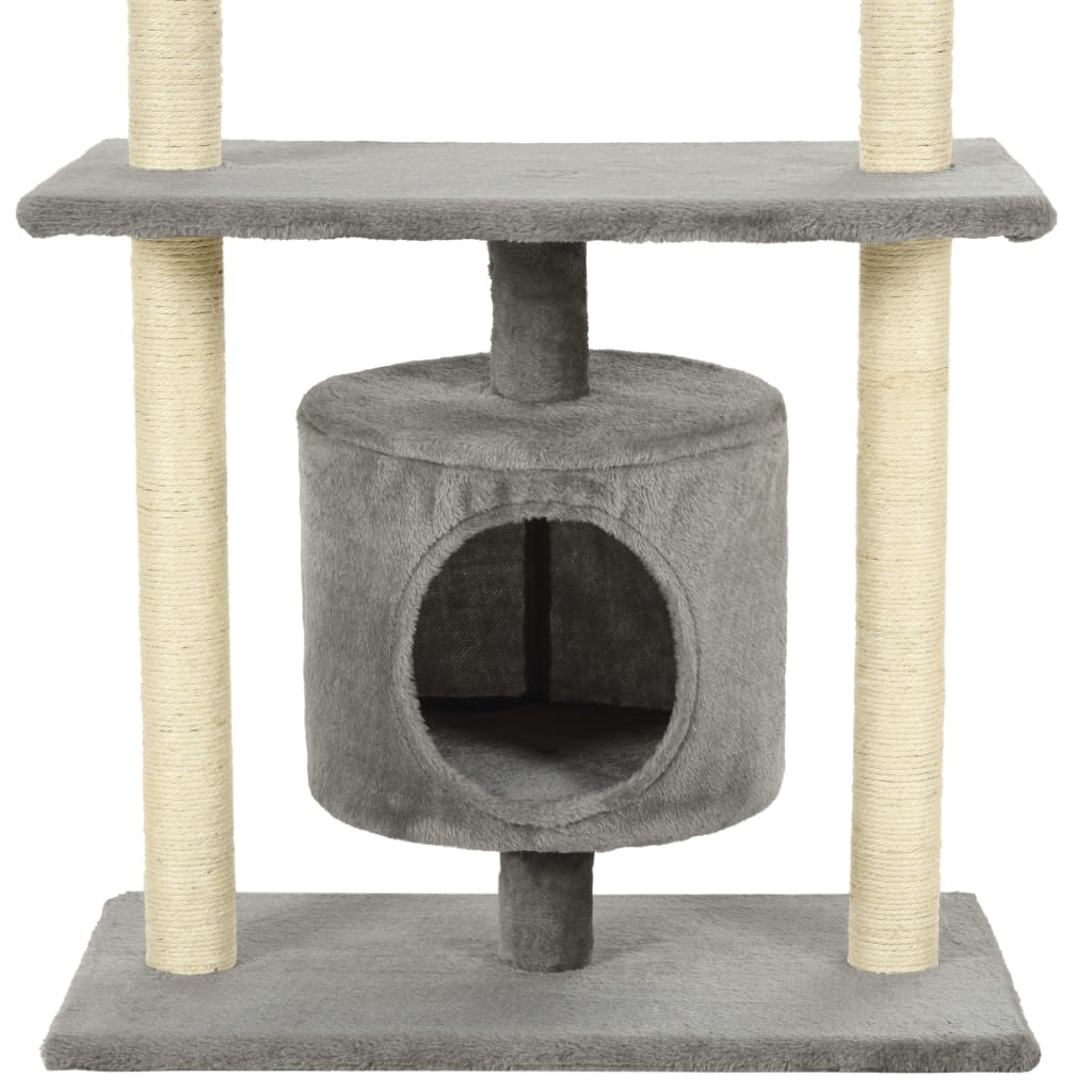 Kattenkrabpaal met sisal krabpalen 95 cm grijs is nu te koop bij PeponiXL, paradijselijk wonen!