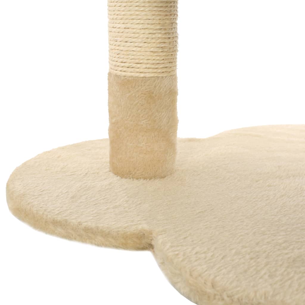 Kattenkrabpaal met sisal krabpaal 50 cm beige en bruin is nu te koop bij PeponiXL, paradijselijk wonen!
