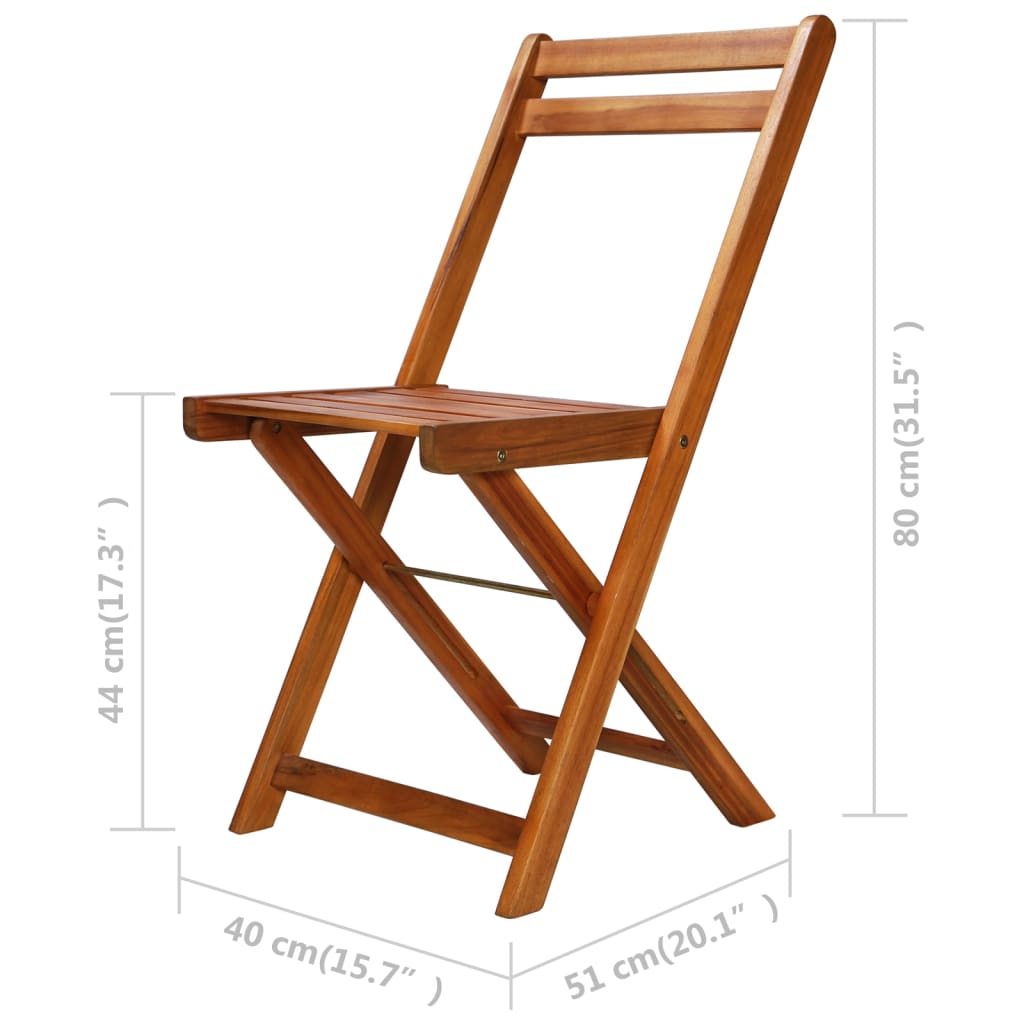 Bistrostoelen 2 st massief acaciahout is nu te koop bij PeponiXL, paradijselijk wonen!