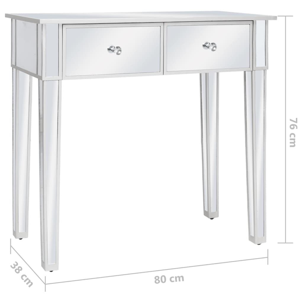 Kaptafel gespiegeld met kruk MDF en glas is nu te koop bij PeponiXL, paradijselijk wonen!