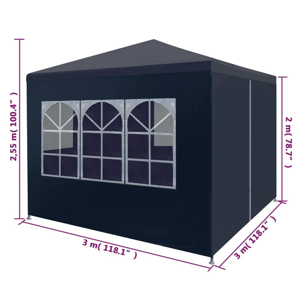 Partytent 3x3 m blauw is nu te koop bij PeponiXL, paradijselijk wonen!